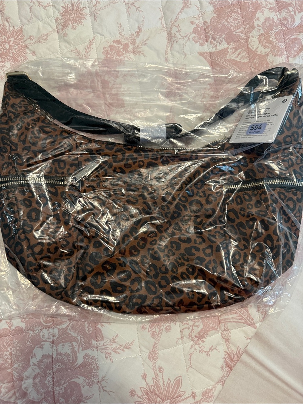 lululemon athletica Brown Leopard-Print Shoulder Bag